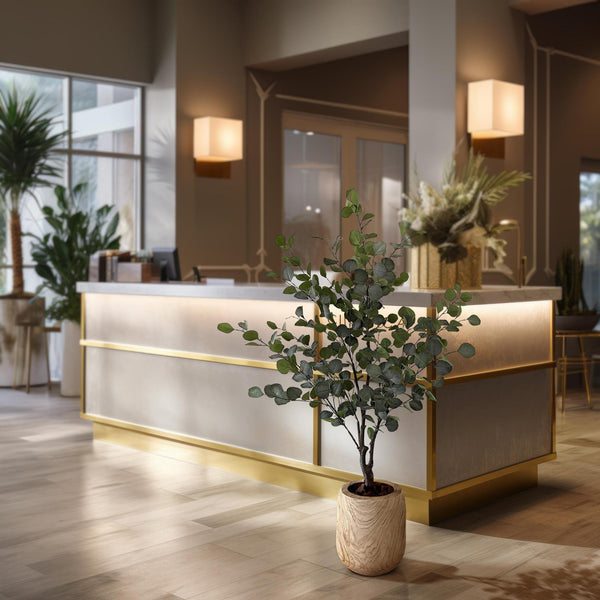 Kunstplant - Eucalipto - Gomboom blu - 140cm - 140