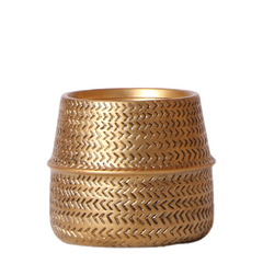 Vaso per piante dorato - Ø9 cm