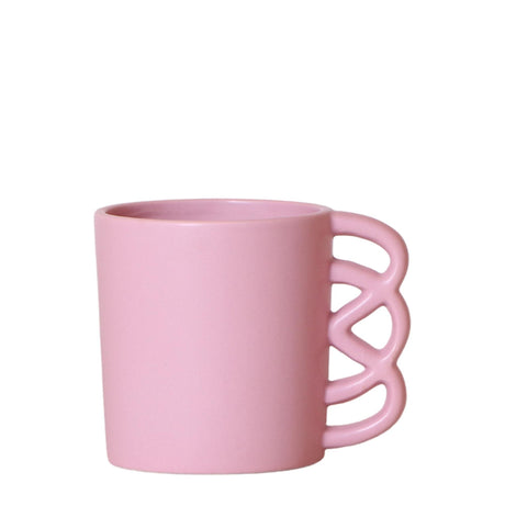 Livraison plante Happy Mug rose - pot de fleurs céramique