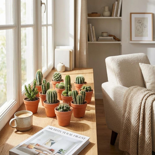Livraison plante Mix mini Cactus - Pot terracota inclus