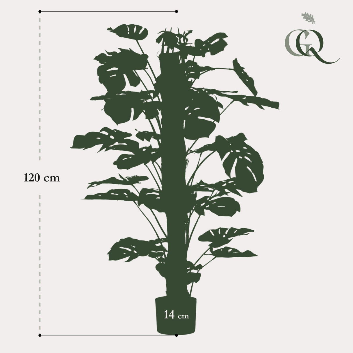 Livraison plante Monstera Deliciosa plante artificielle - h120cm, Ø14cm