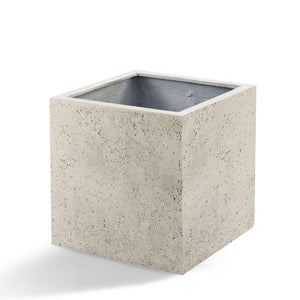 Vaso cubo bianco antico 40 cm