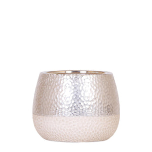 Vaso decorativo in ceramica argento Elite