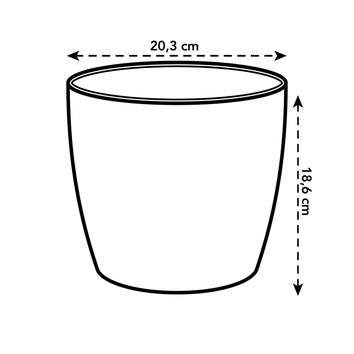 Livraison plante Pot elho Brussels Rond Blanc 20 cm