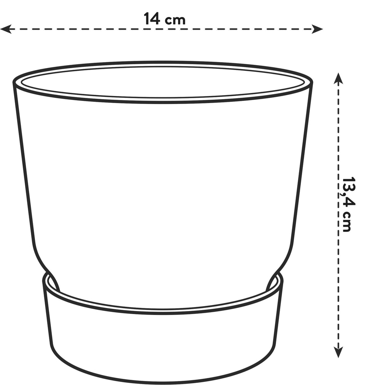 Livraison plante Pot elho Greenville Rond blanc 14 cm