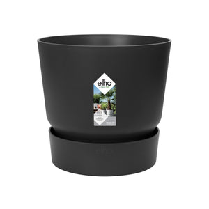 Elho Greenville Vaso tondo nero 14 cm
