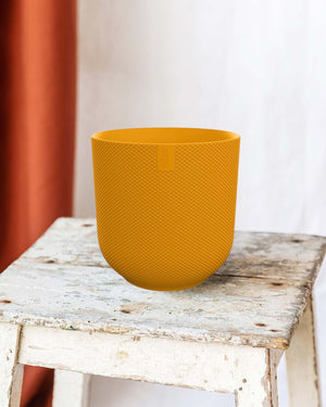 Elho Jazz Pot rotondo giallo ambra 14 cm