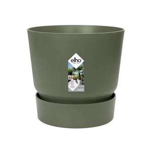 Elho Greenville vaso rotondo verde foglia 25 cm