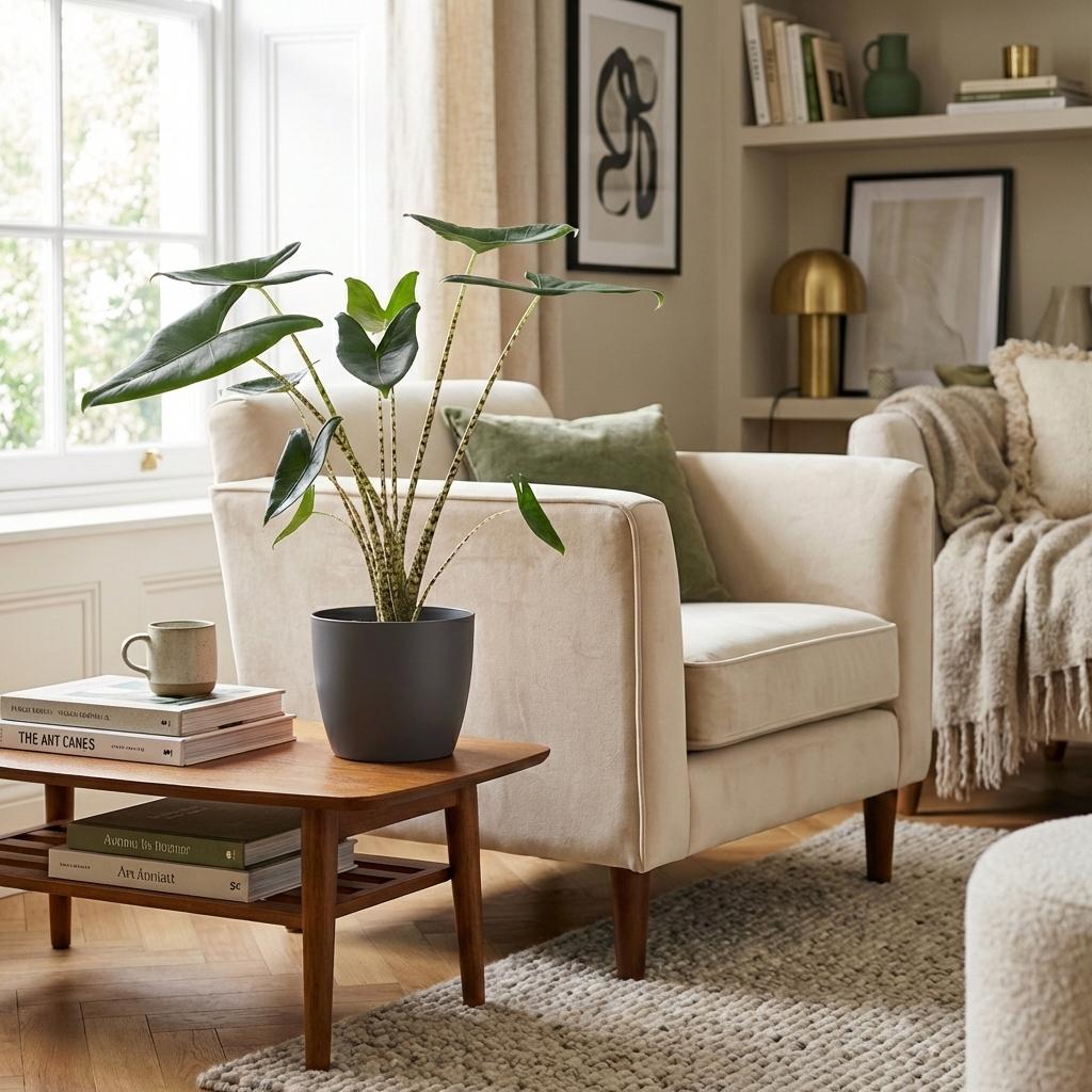 Alocasia Zebrina – Oreille d'éléphant | Pot 21 cm