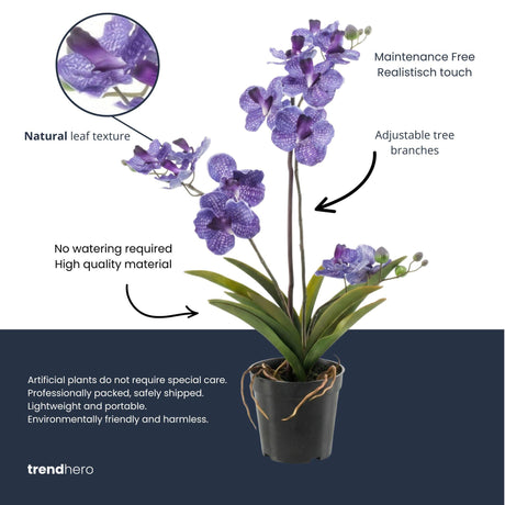 Orchidee Vanda Violet plante artificielle