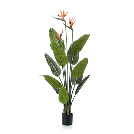 Oiseau du paradis artificiel en pot h120cm