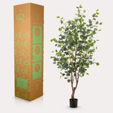 Kunstplant - Eucalipto - Gomboom blu - 140cm - 140