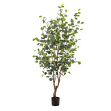 Kunstplant - Eucalipto - Gomboom blu - 140cm - 140